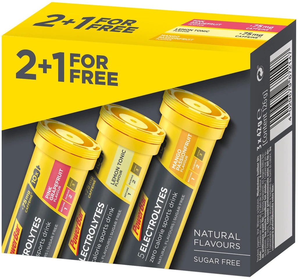 Powerbar 5Electrolytes Sports Drink Sportgetränk Tabs 2+1 Multipack 3 Powerbar 5Electrolytes Sports Drink Sportgetränk Tabs 2+1 Multipack