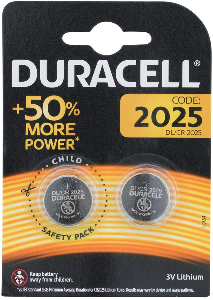 Duracell Lithiumbatterie CR2025 - 2 Stück 3 Duracell Lithiumbatterie CR2025 - 2 Stück